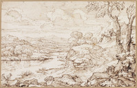 K VI 092
<br/>
Rivierlandschap
<br/>
<em>Onofri, Crescenzio (1634-1714)</em>